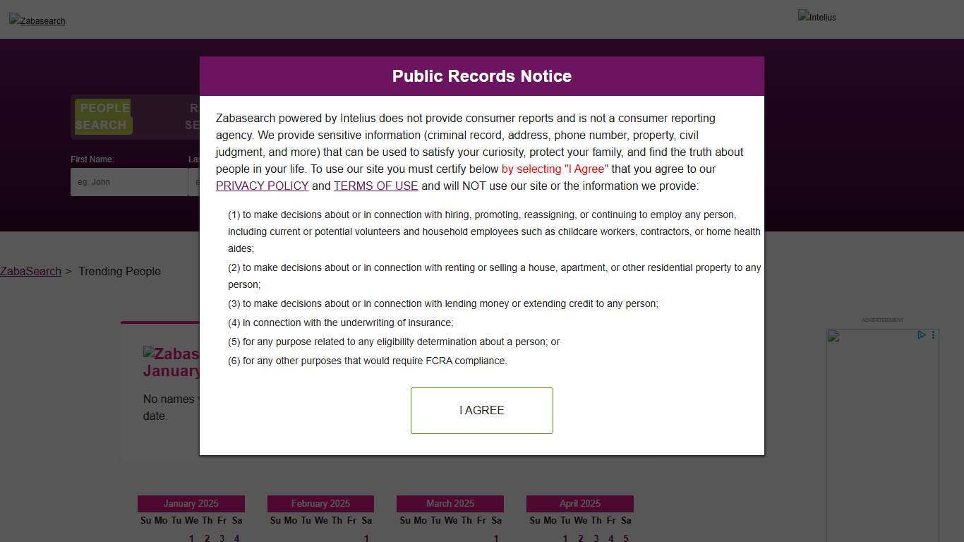 Names Found In The News for January 25, 2026 ZabaSearch